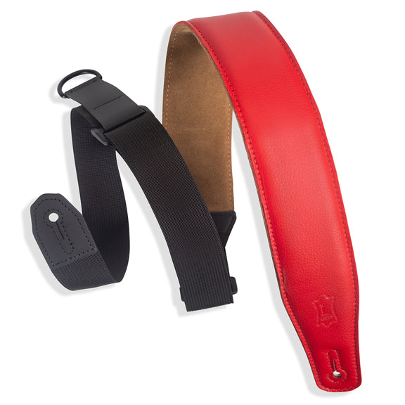 Levy's Right Height Garment Padded Red Guitar Strap MRHGS-RED