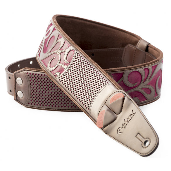 Right On! Go Mojo Nashville Burgundy Guitar Strap