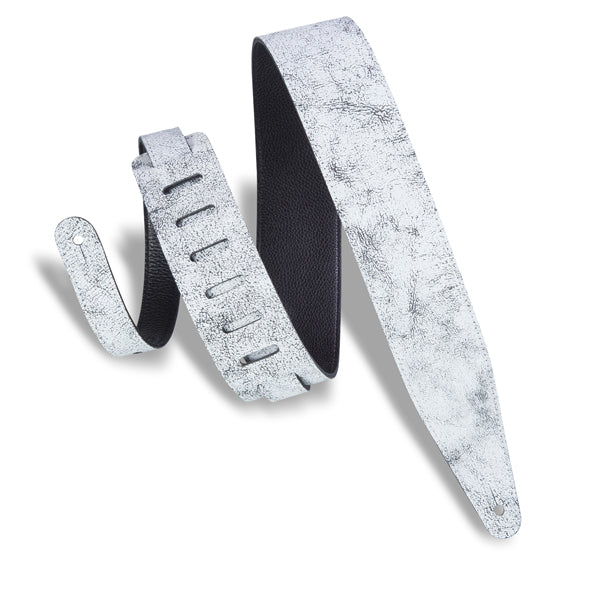 Levy's Rebel Series Distressed Guitar Strap MG317BOG-WHT