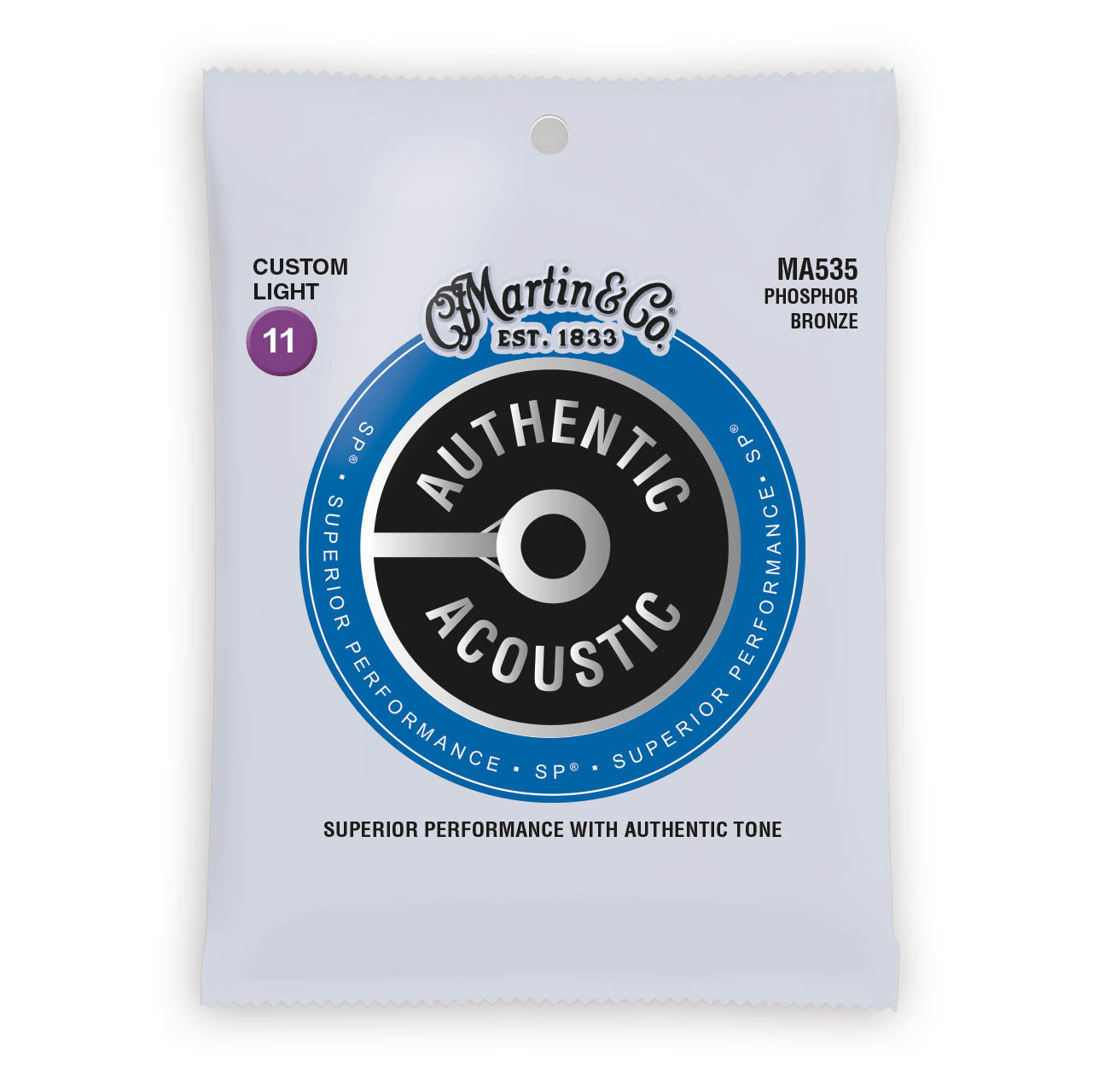Martin Authentic Acoustic Strings Phosphor Bronze Custom Light 11-52 MA535