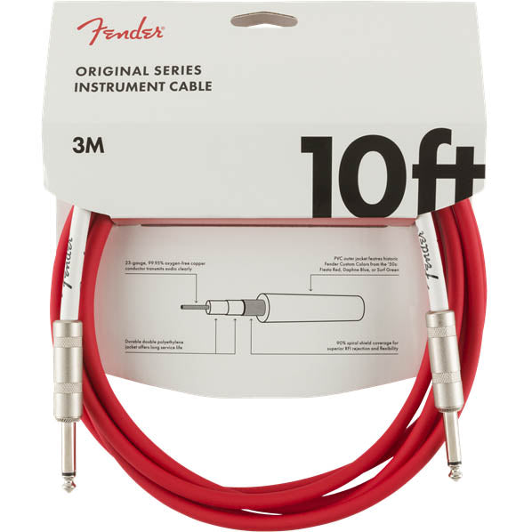 Fender Original 10' Instrument Cable Fiesta Red