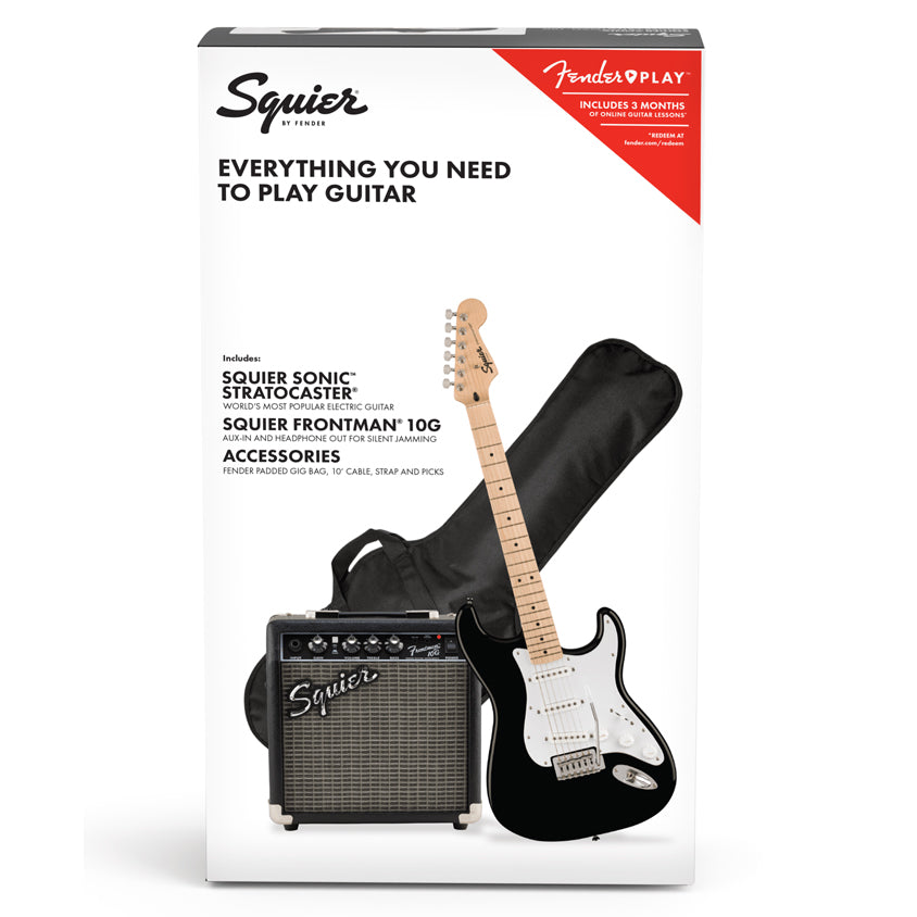 Squier Sonic Strat Pack Black - Guitarworks