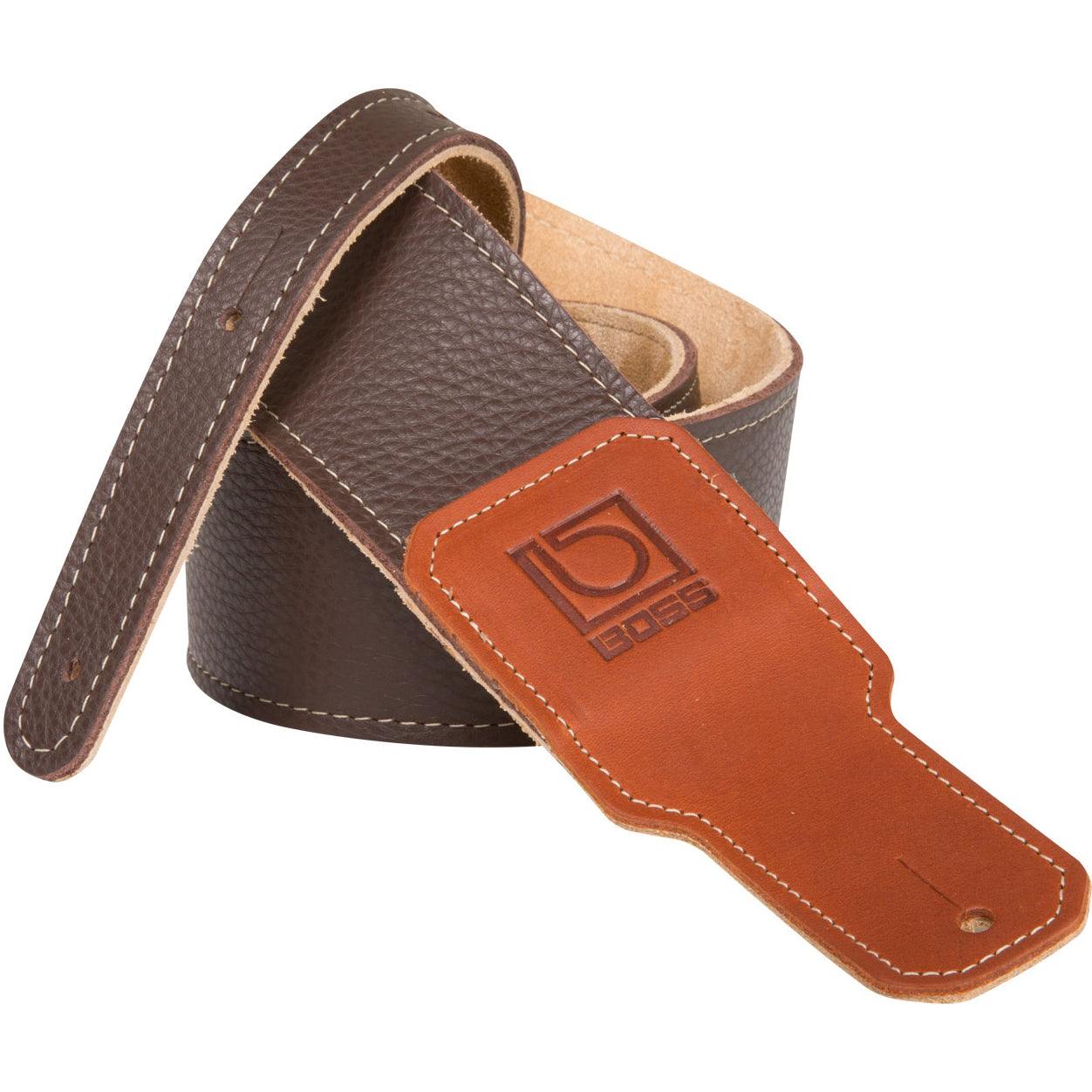 Boss 2.5" Brown Premium Leather Guitar Strap BSL-25-BRN