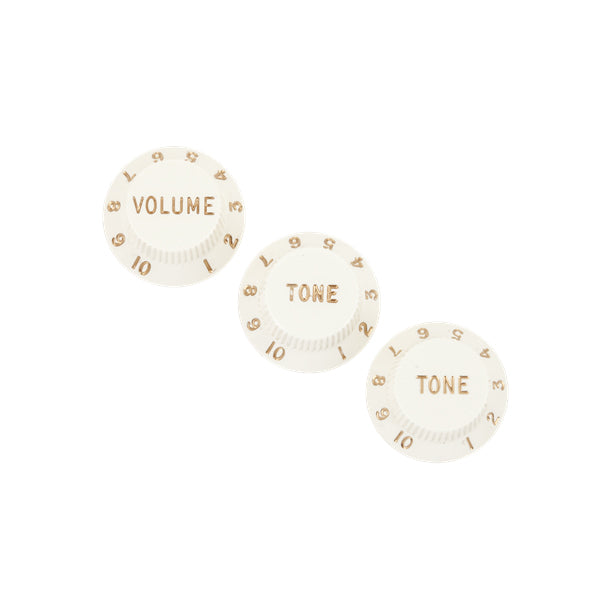 Fender Stratocaster Knobs - Parchment (Set of 3)