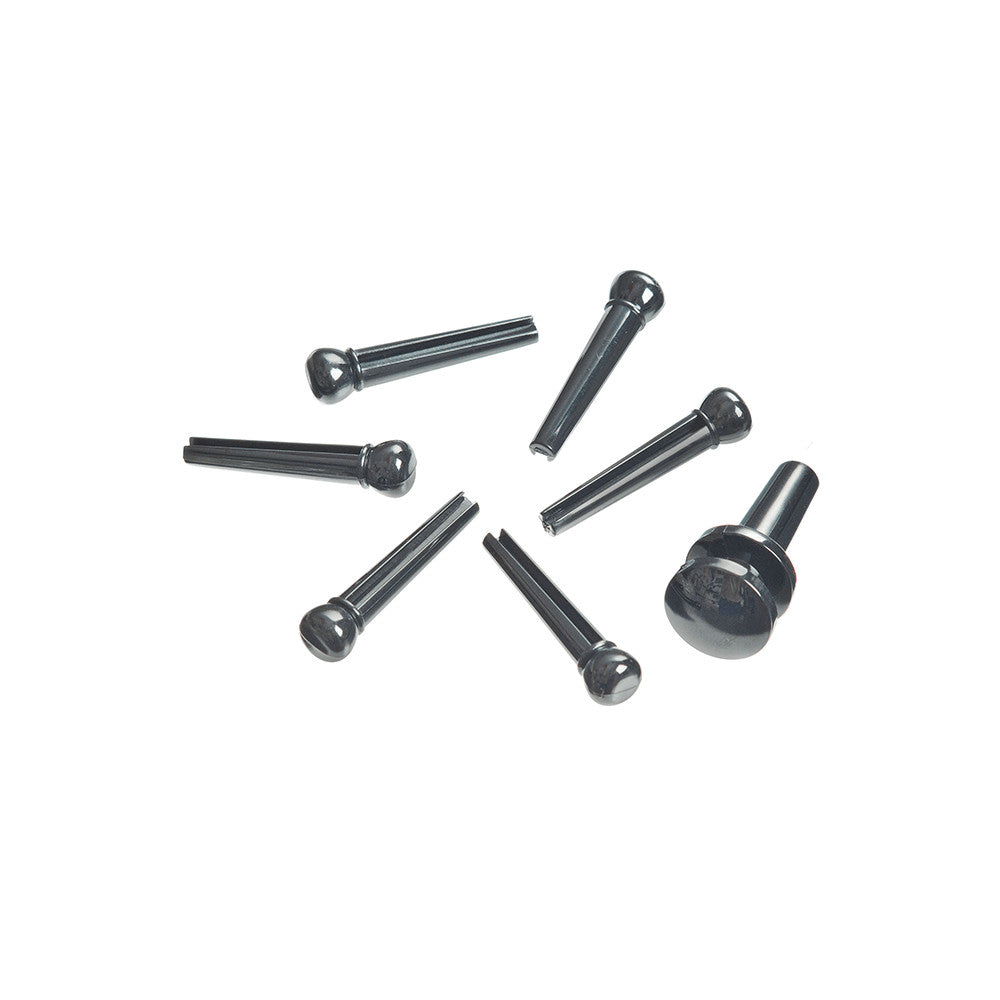 D'Addario Bridge Pin Set Ebony PWPS9