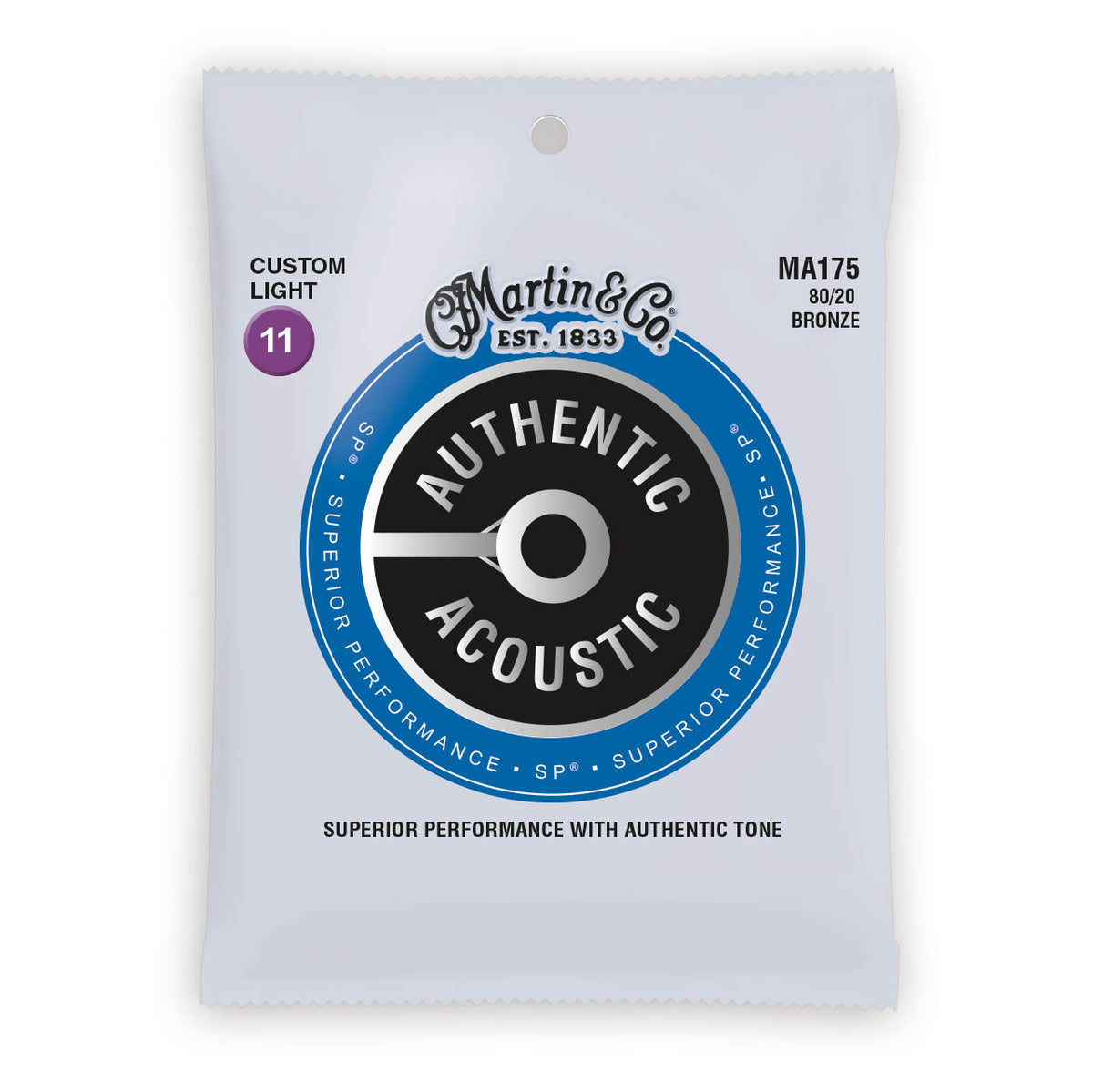 Martin Authentic Acoustic Strings Bronze 80/20 Custom Light 11-52 MA175