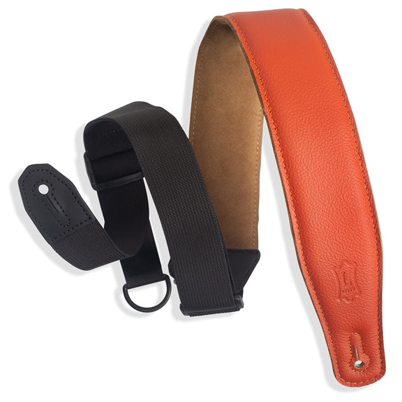 Levy's Right Height Garment Padded Orange Guitar Strap MRHGS-ORG