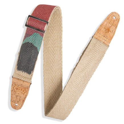 Levy's Sunset Hemp Natural Guitar Strap MH8P-003