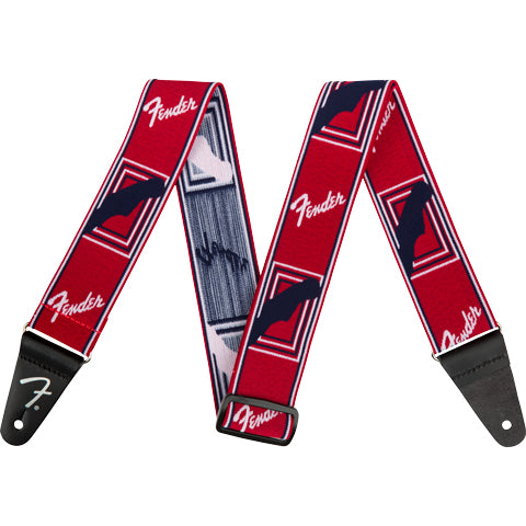 Fender Weighless 2" Monogrammed Strap Red/White/Blue