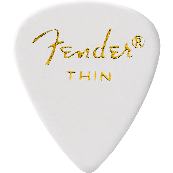 Fender Classic Celluloid Picks 351 Shape 12 Pack Thin White