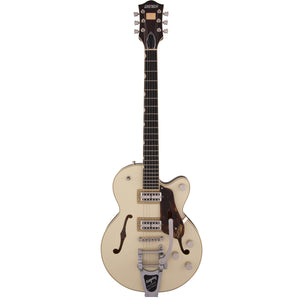 Gretsch G6659T Players Edition Broadkaster Jr. Center Block Single-Cut  String-Thru Bigsby Two-Tone Lotus Ivory/Walnut Stain