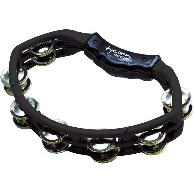 Tycoon Plastic Tambourine w/Steel Jingles Black TBH-B BS