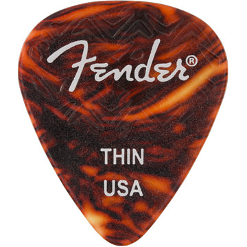 Fender 351 Shape Wavelength 6 Pick Pack Thin Tortoise Shell