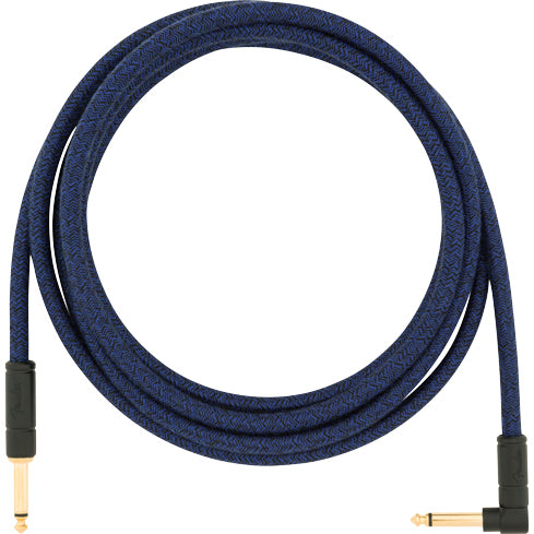 Fender Angled Festival Instrument Cable 10' Pure Hemp Blue Dream