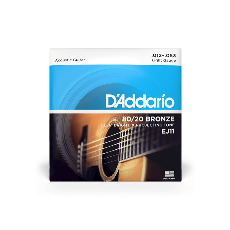 D'Addario EJ11 80/20 Bronze Acoustic Light Gauge 12-53