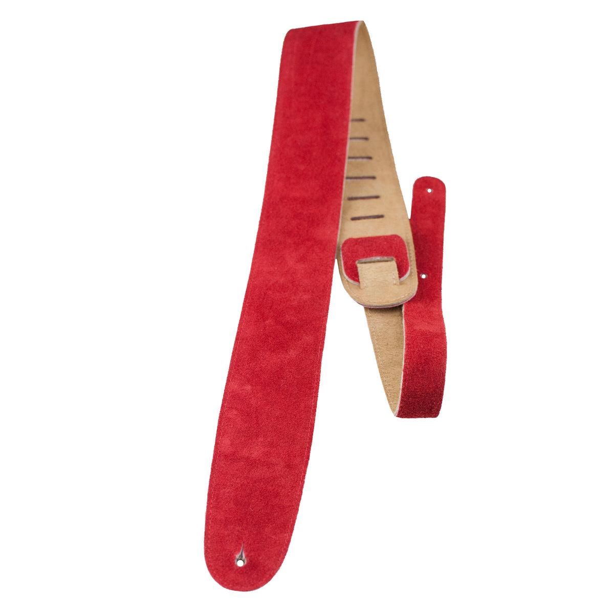 Perri's P25S-203 2.5" Suede Strap Red