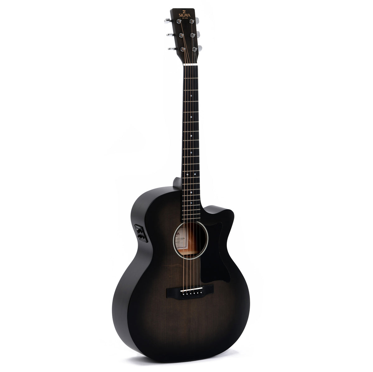Sigma GMC-STE-BKB   Grand OM Cutaway Electric Blackburst