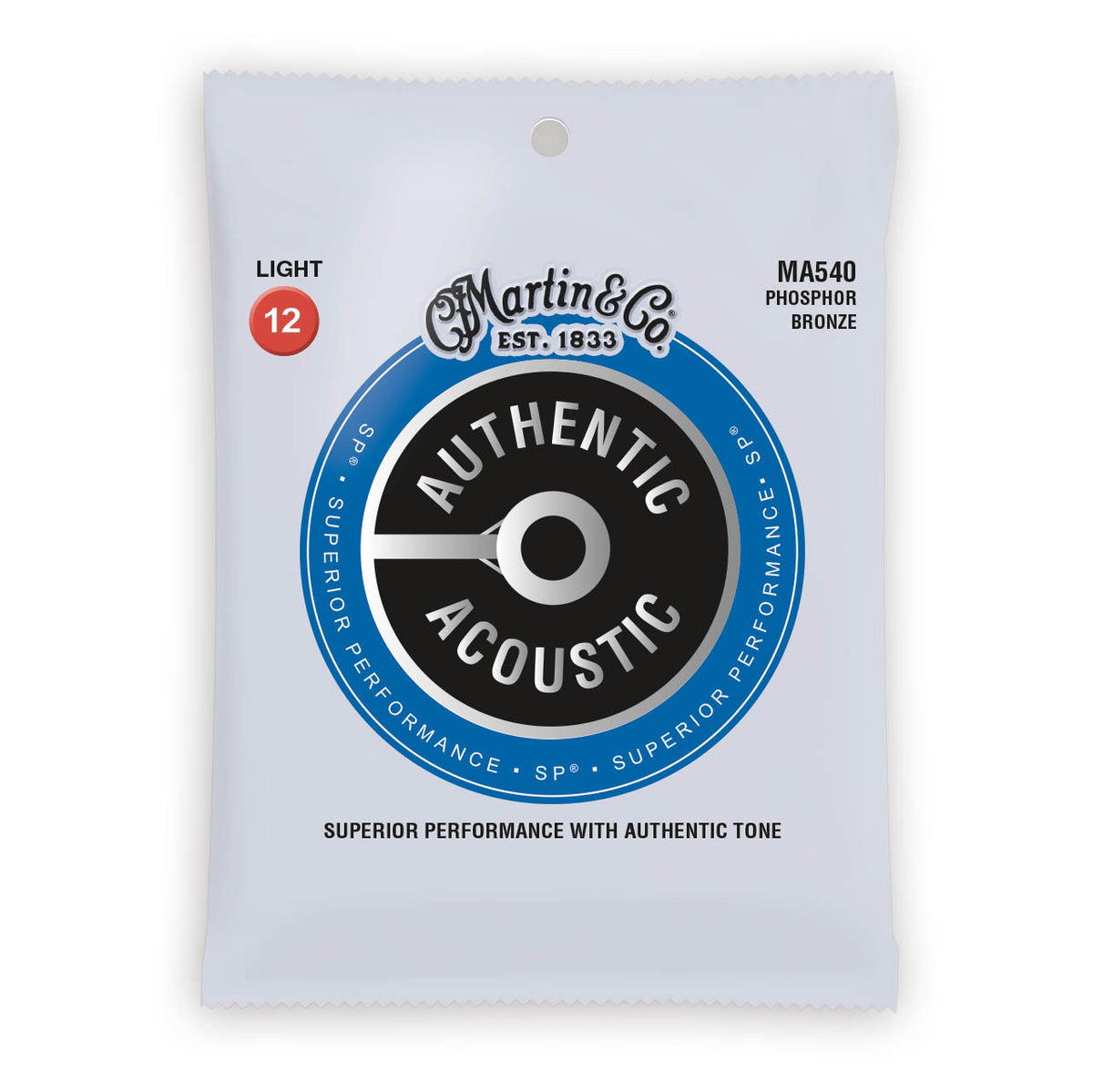 Martin Authentic Acoustic Strings Phosphor Bronze Light 12-54 MA540