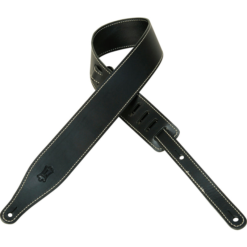 Levy's Veg-Tan Guitar Strap Black MV17-BLK
