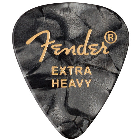 Fender Premium Celluloid Picks 351 Shape Black Moto X-Heavy (12 Pack)