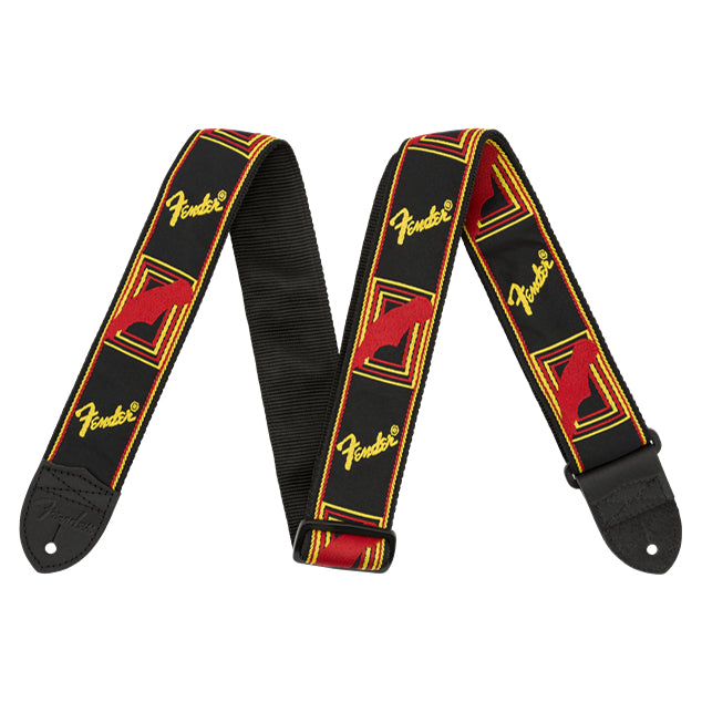 Fender Monogram Guitar Strap Black/Yellow/Red