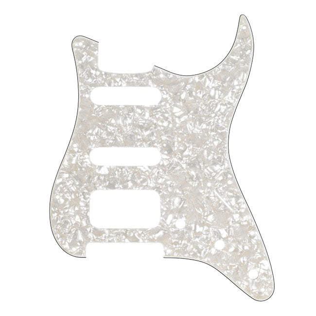 Fender 11 Hole Modern Strat HSS Pickguard Aged White Moto