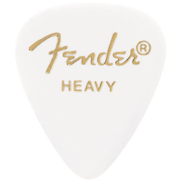 Fender Classic Celluloid Picks 351 Shape White Heavy (12 Pack)