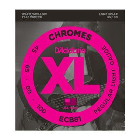 D'Addario ECB81 Chromes Bass Light 45-100 Long Scale ECB81