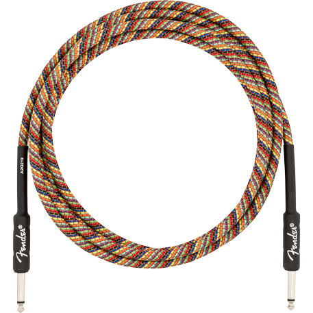 Fender Festival Instrument Cable 10' Pure Hemp Rainbow
