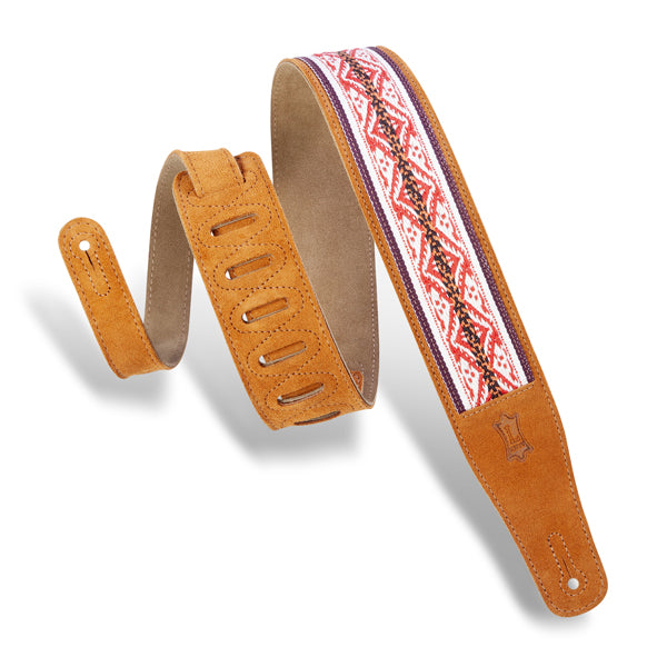 Levy's Print Series Embellish Suede Guitar Strap MSJ26-HNY
