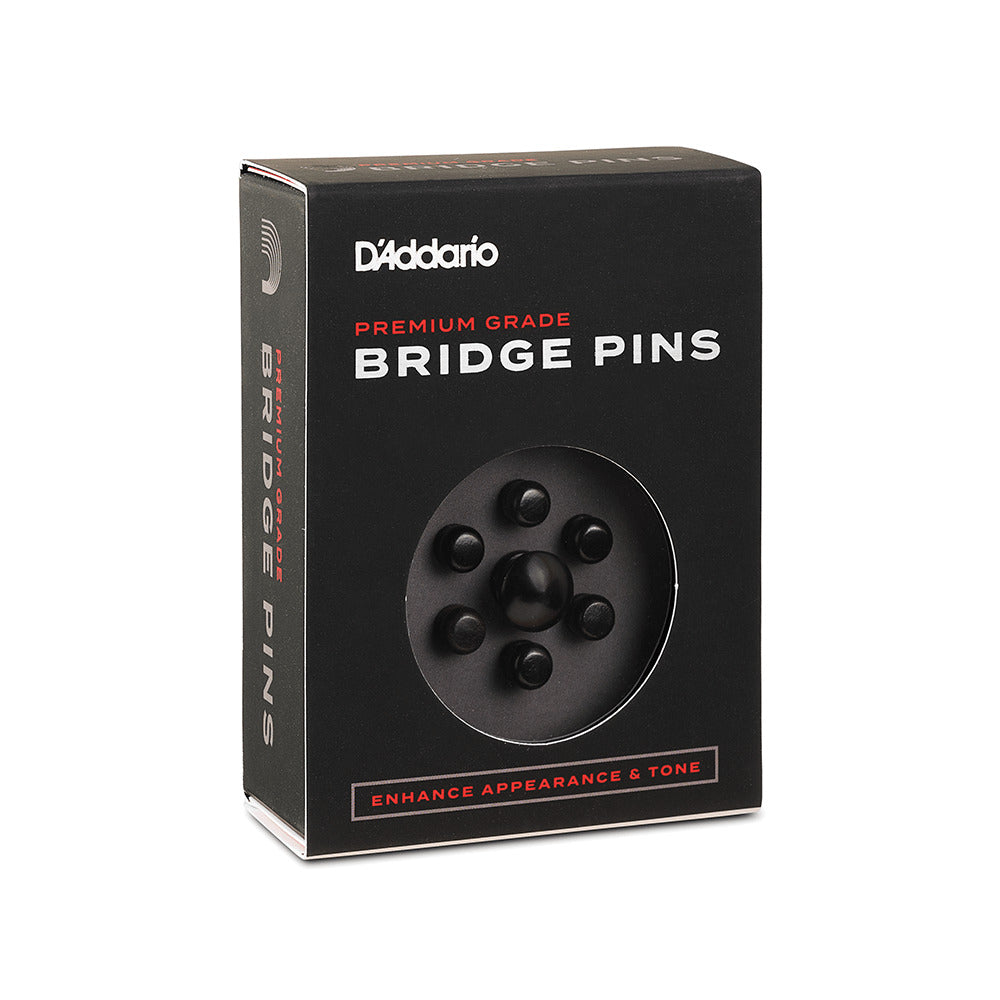 D'Addario Bridge End Pin Set Ebony PWPS1