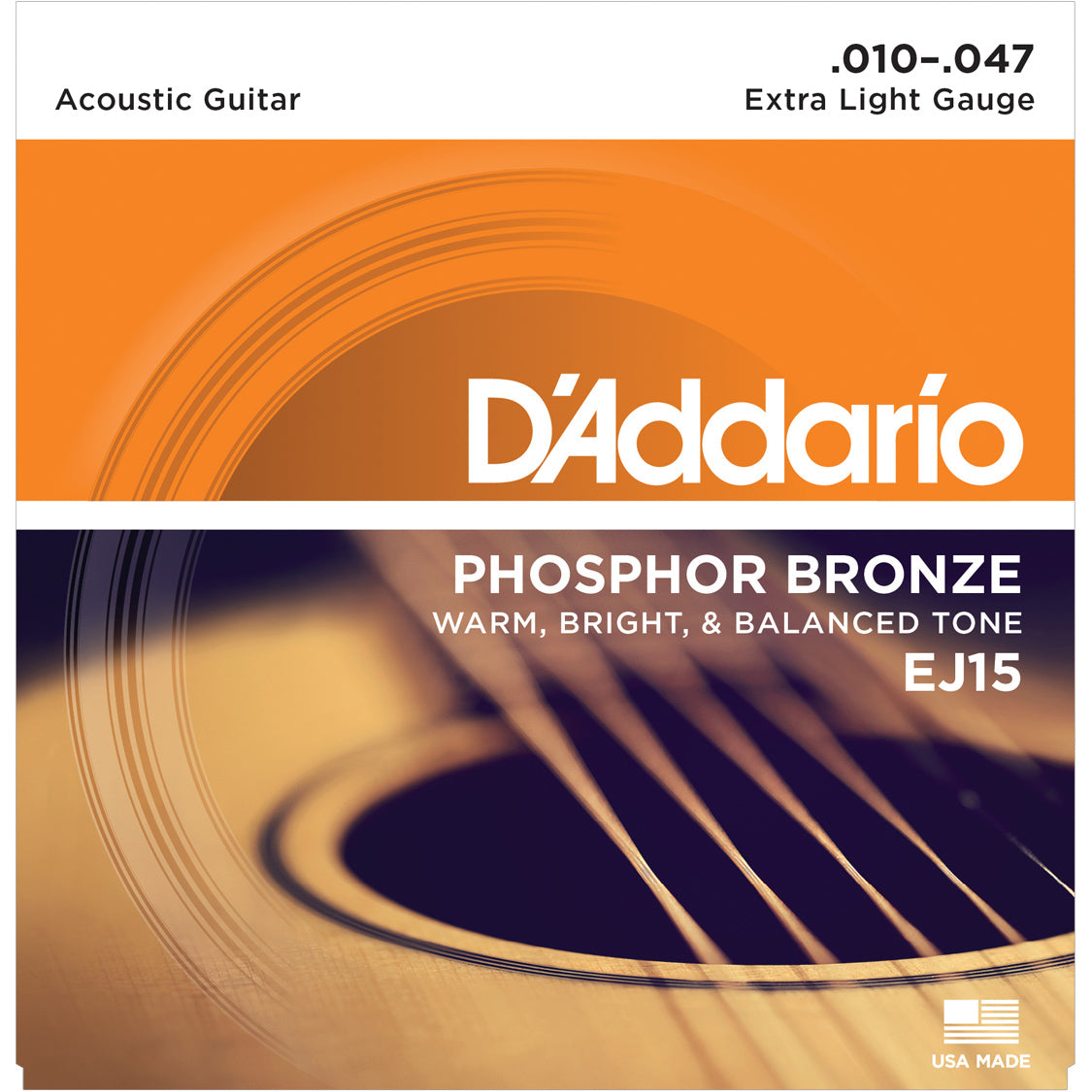 D'Addario EJ15 Phosphor Bronze Extra Light 10-47