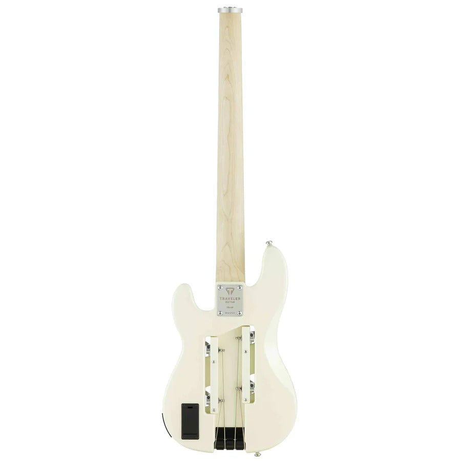 Traveler GuitarTB-4P Electric Bass Travel Guitar - Pearl White w/ Gig Bag