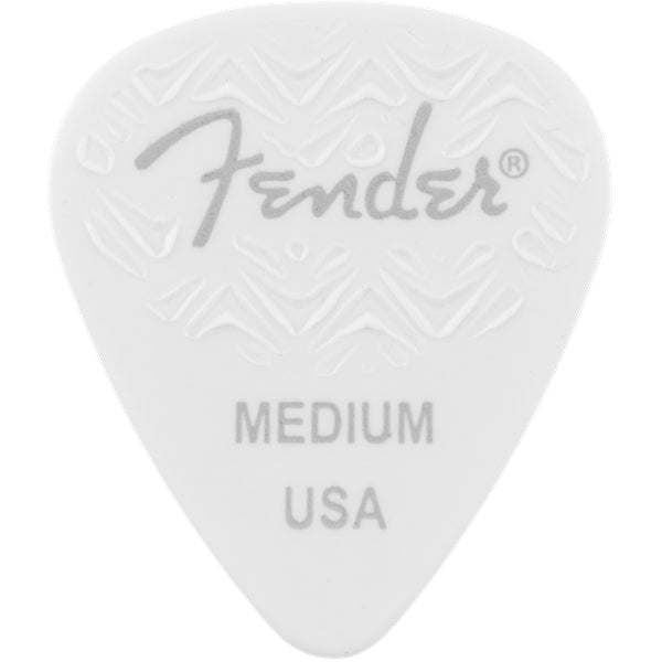 Fender Wavelength Celluloid Picks Medium 351 Shape White 6 Pack