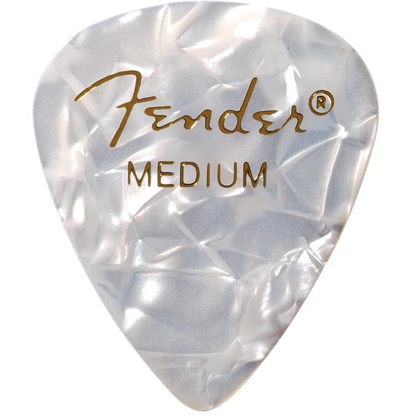 Fender 351 Shape Premium Picks 12 Pack White Moto Medium
