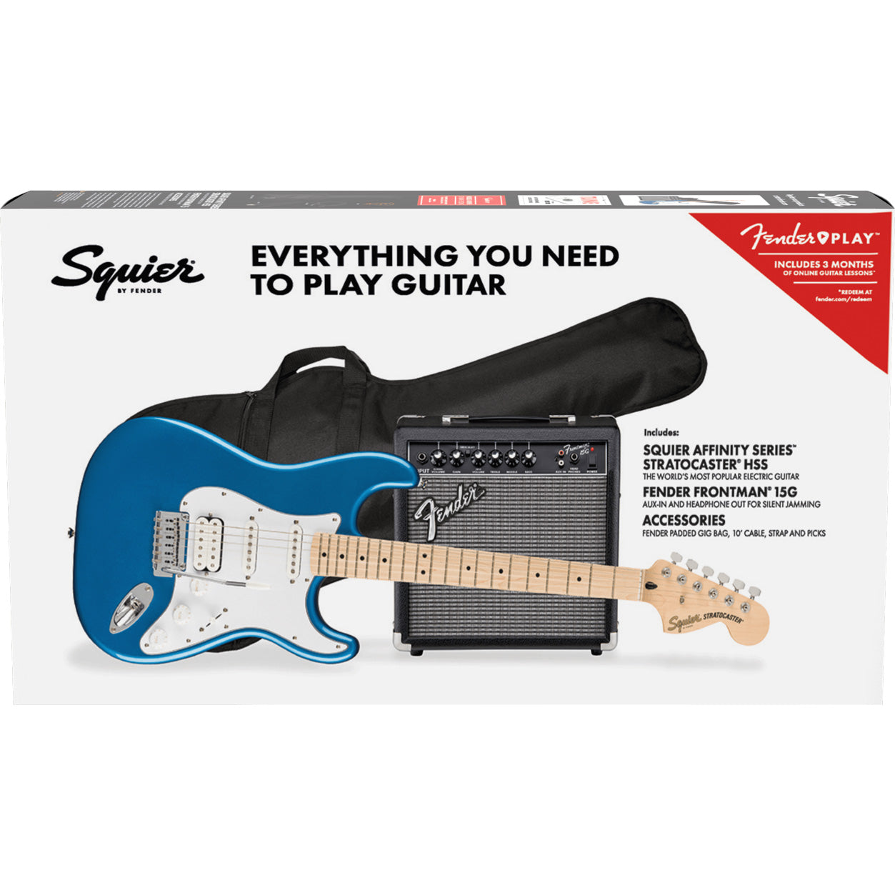 Squier Affinity Series Stratocaster HSS Pack Lake Placid Blue