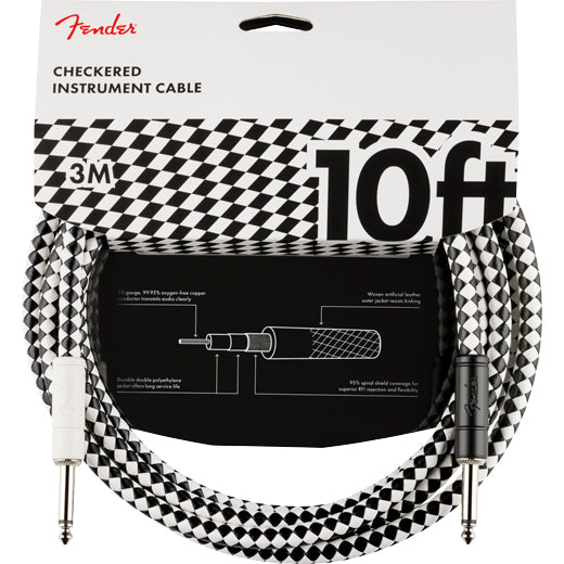 Fender Pro 10' Instrument Cable Checkerboard