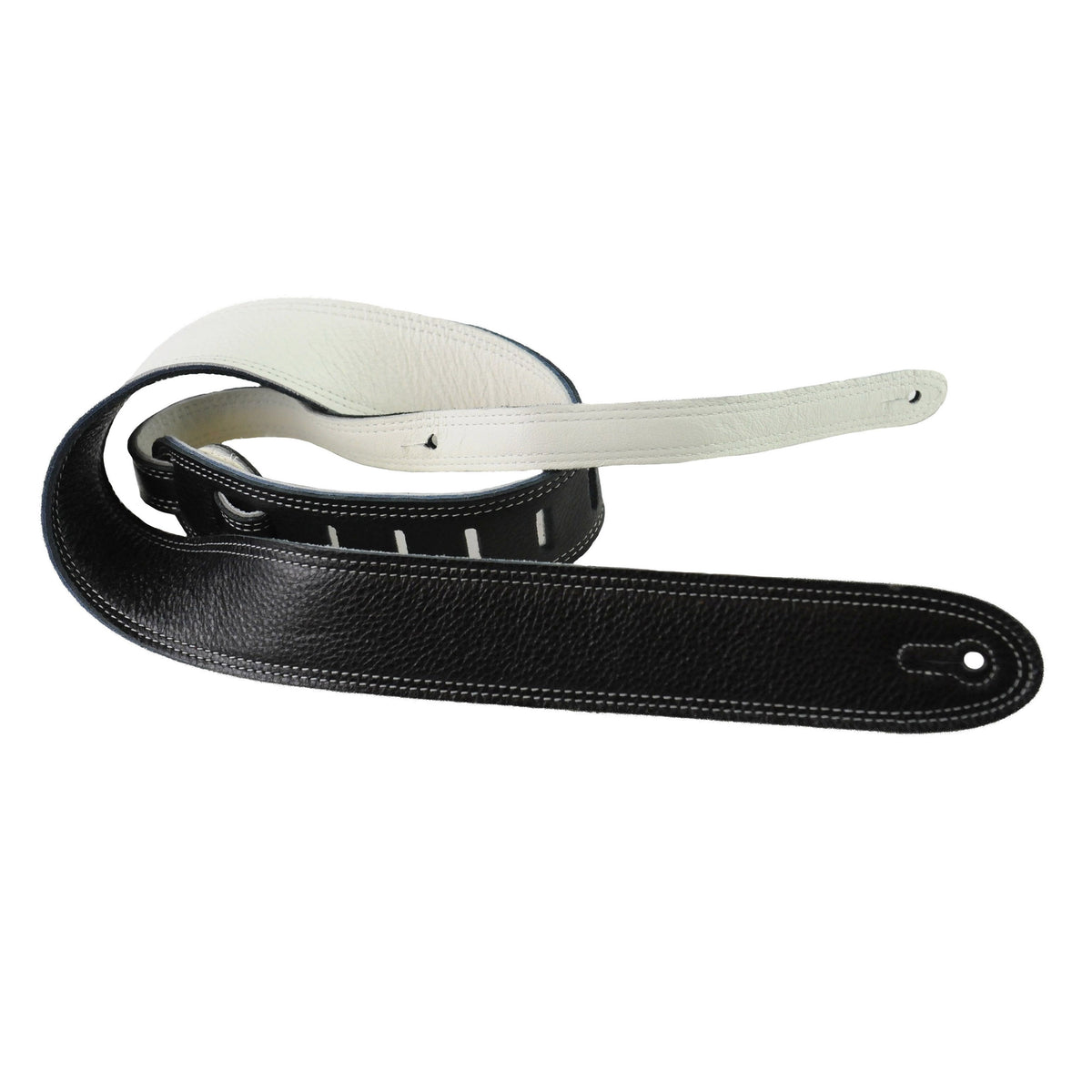 Perri's BM2DS-6700 2'' Garment Leather Reversible Strap Black/White