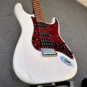Suhr Limited Classic S HSS Trans White Paulownia 3A Roasted Birdseye Maple Neck & Fingerboard