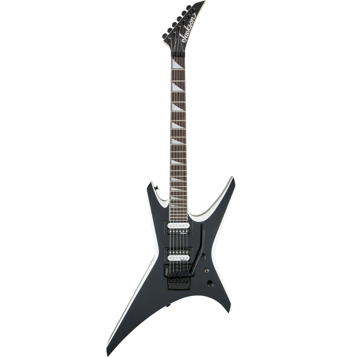 Jackson JS Series Warrior JS32 Black with White Bevels - Guitarworks