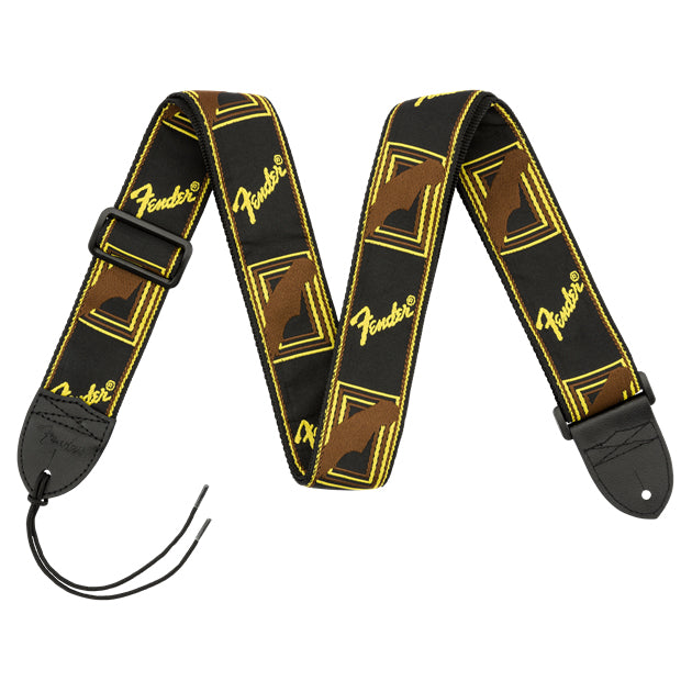 Fender Monogram Guitar Strap Black/Yellow/Brown