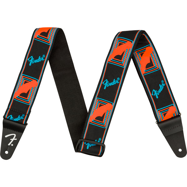 Fender Neon Monogram Strap Neon Monogram Blue/Orange