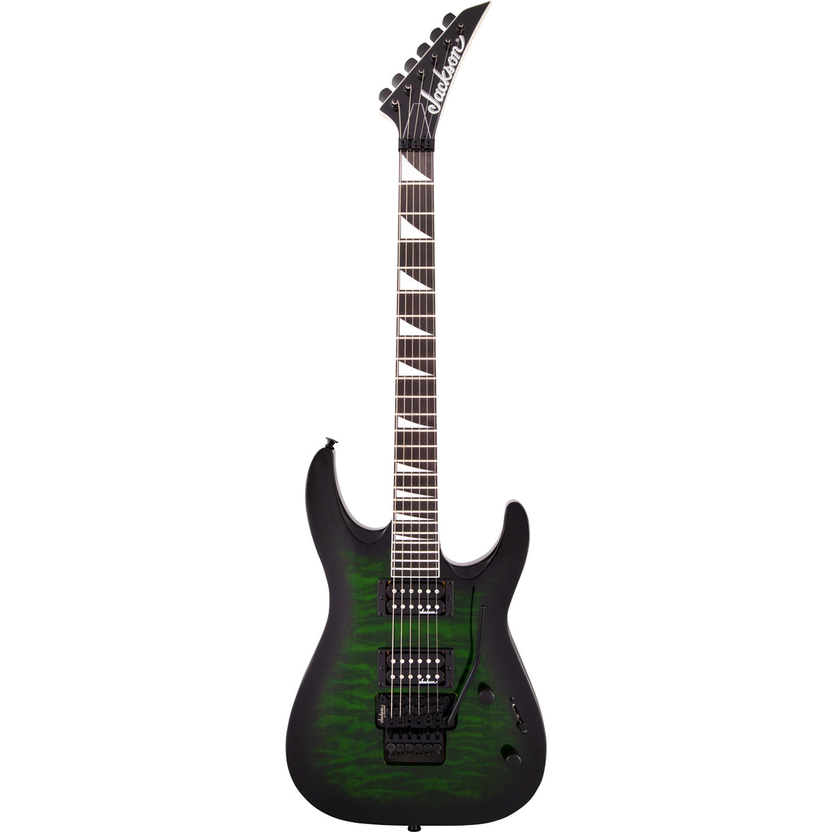 Jackson JS Series Dinky Arch Top JS32Q DKA Transparent Green Burst