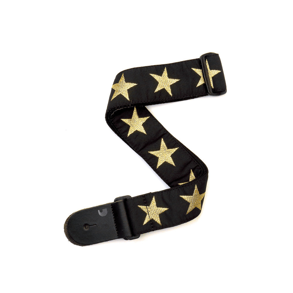 D'Addario Woven Guitar Strap - Gold Star 20T05