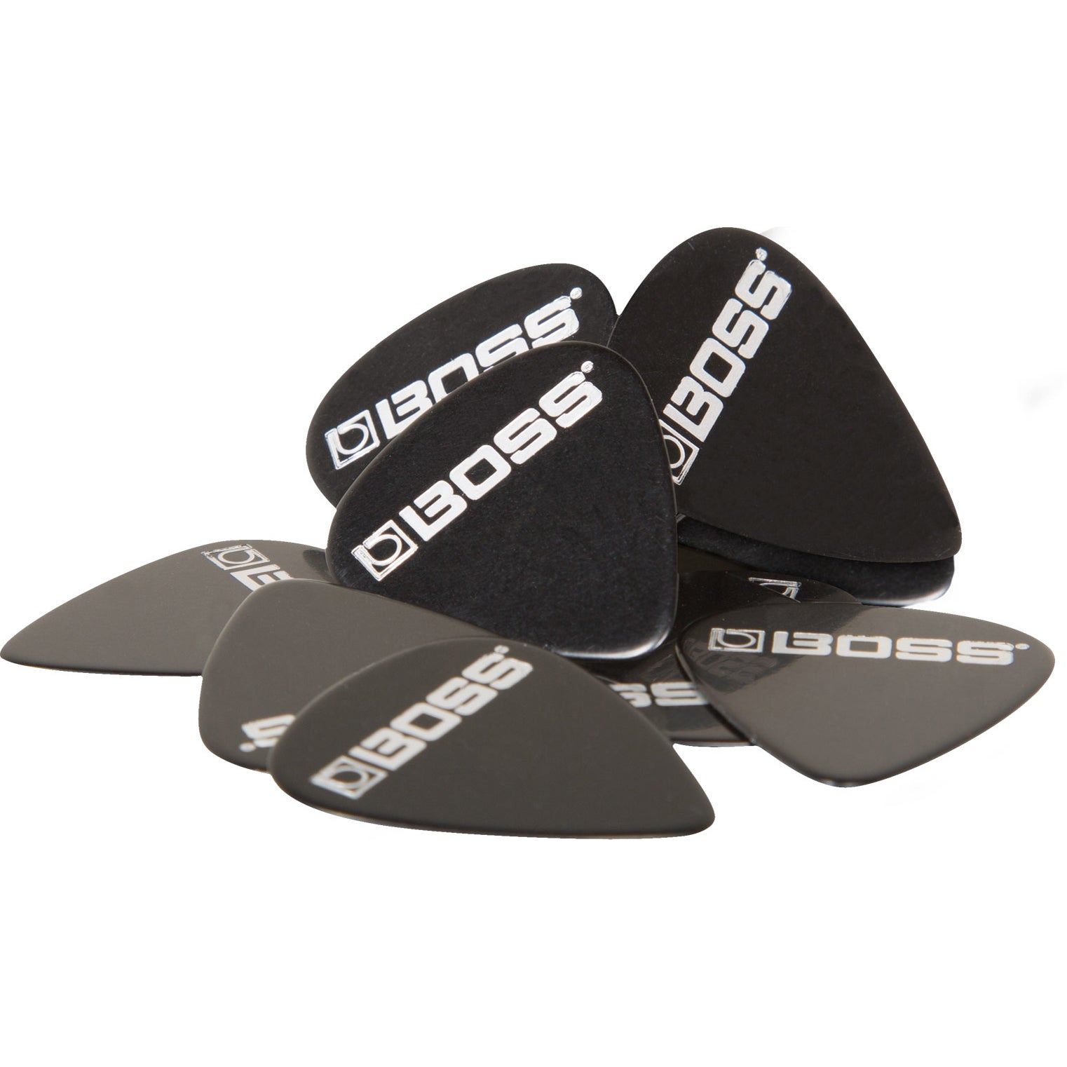 Boss Celluloid Pick Heavy BLACK 12 Pack BPK-12-BH