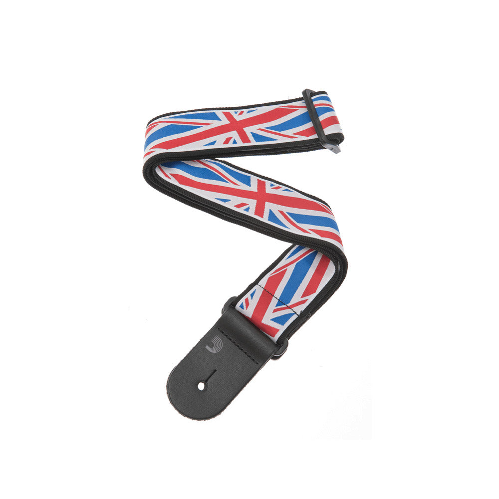 D'Addario Nylon Woven Guitar Strap Union Jack 50A11