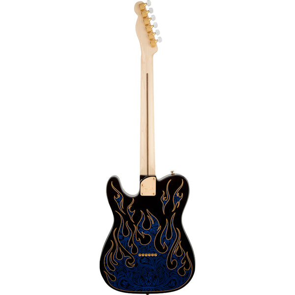 Flames フレイムス テレキャスターシンライン 国産工房製ギターハンドメイド Fender James Burton Telecaster Maple Fingerboard Blue Paisley
