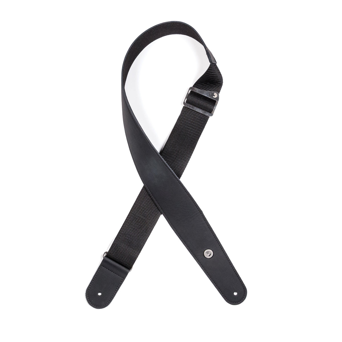 D'Addario Hybrid Leather Guitar Strap Black 25HYB00