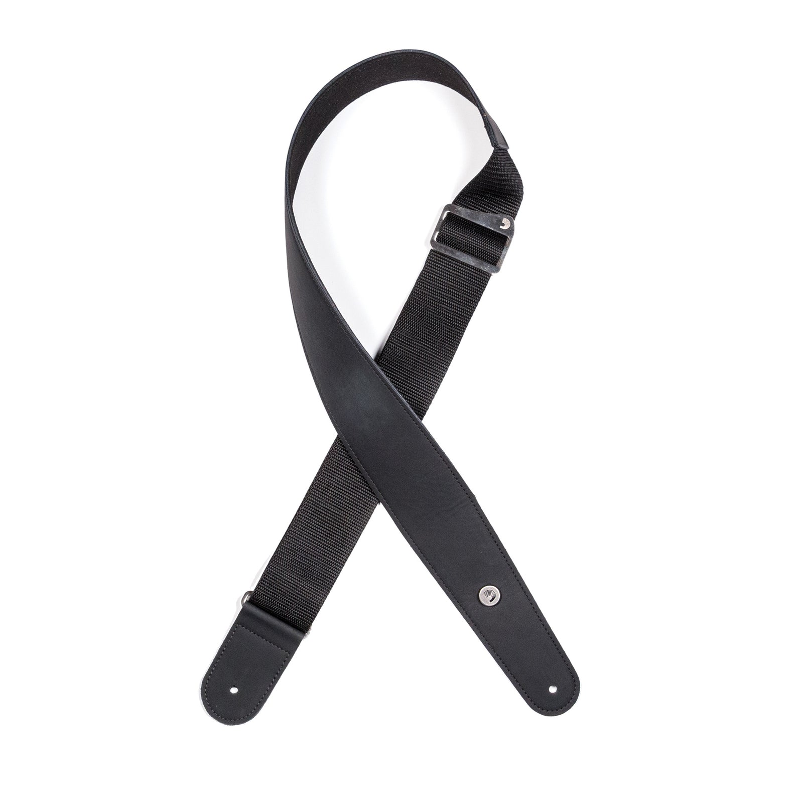 D'Addario Hybrid Leather Guitar Strap Black 25HYB00