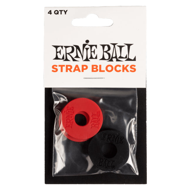 Ernie Ball Strap Blocks Black/Red 4 Pack